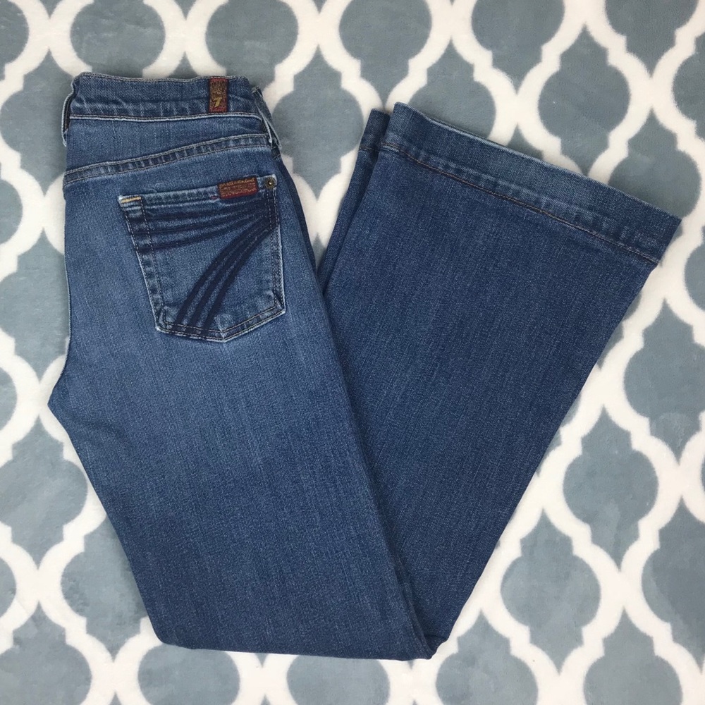 7FAM DOJO Flare Jeans with Dark 7